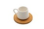 Hermia Juego de tazas de café PLT0095, Blanco, 2 piezas